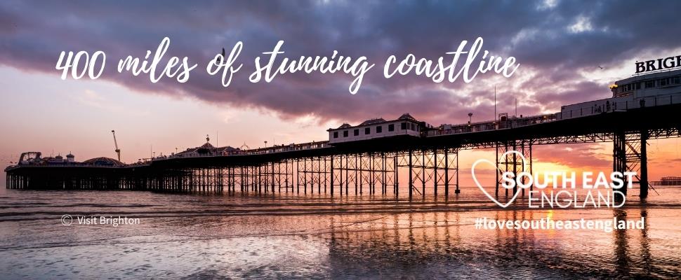 Discover the South Coast's 400 miles of stunning coastline including the vibrant seaside city of Brighton and Hove.
