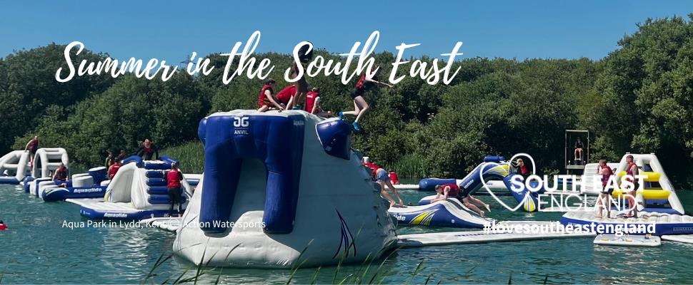 Action Watersports Aqua Park in Lydd Kent, great for a summer day out