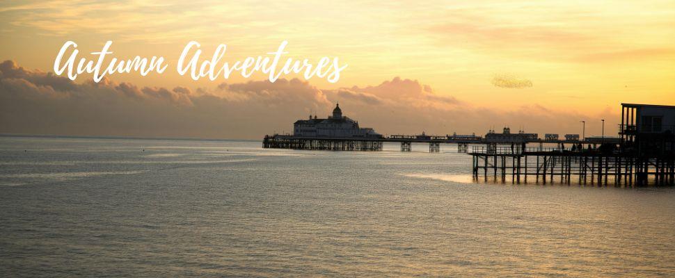 Autumn sunset over Eastbourne Pier in East Sussex