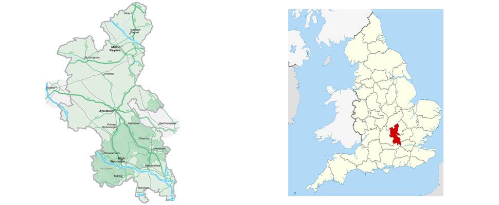 Buckinghamshire Map County Boundary Map Of Buckinghamshire - Visit South East England