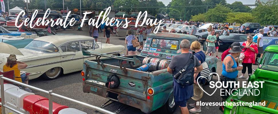 Celebrate Father's Day with breakfast, lunch or dinner or a visit to one of the fantastic events on over the weekend. Image is from The Custom & American Show at Beaulieu