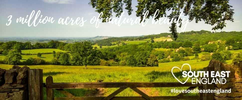 View of the Cotswold countryside, Area of Outstanding Natural Beauty.