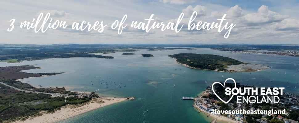 View over Brownsea Island in Poole Harbour