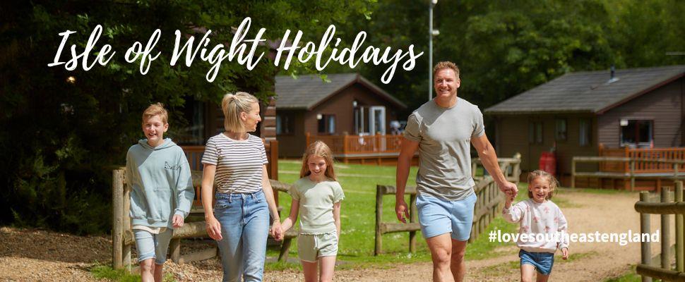 Countryside setting at the Landguard Holiday Park on the Isle of Wight