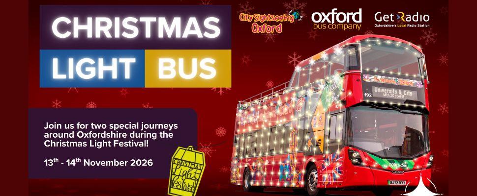 Oxford's Christmas Light Festival is entering its 17th year, and we at Oxford Bus Company and City Sightseeing Oxford are thrilled to return to support this magical event with our Christmas Light Bus.