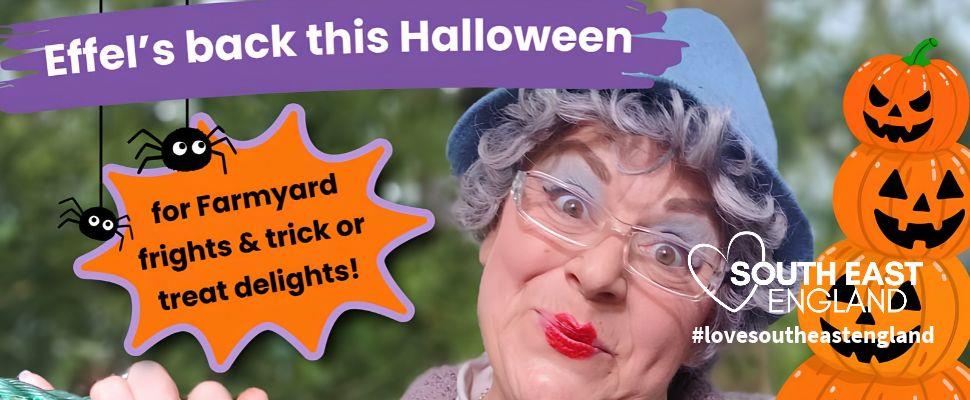 Effel Fartwaffer is back once again, bringing plenty of Halloween fun and mischief to the Rare Breeds Farm in Ashford, for another spooktacular event.