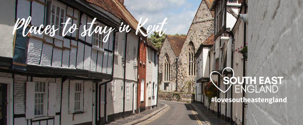 View of streets in medieval town of Sandwich, Kent