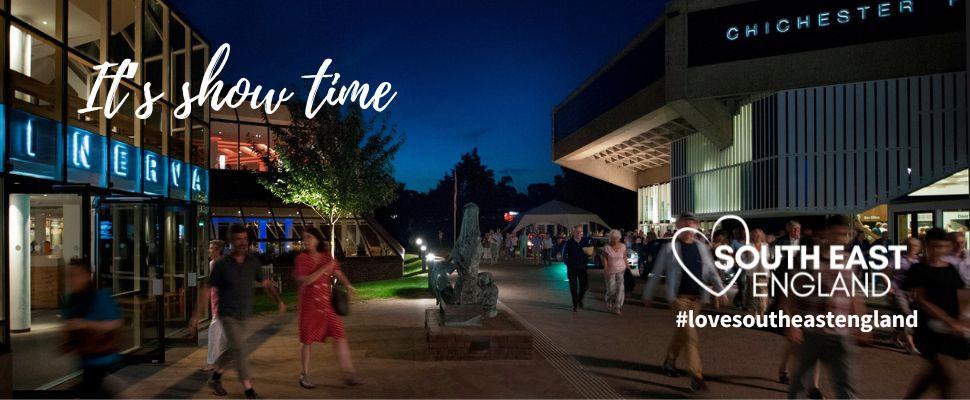 View of Chichester Festival Theatre at night time