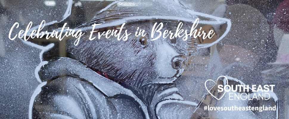 Snow windows trial in Reading - picture of Paddington Bear created on a town centre business window