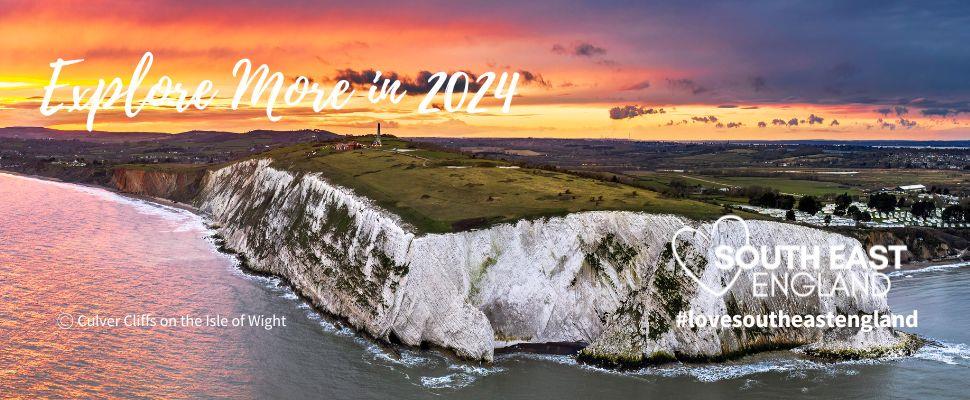 Explore More in 2024 with the breathtaking views and stunning white cliffs of culver cliffs on the Isle of Wight