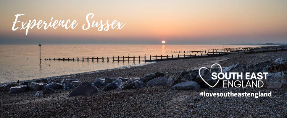 Sunset over Littlehampton Beach