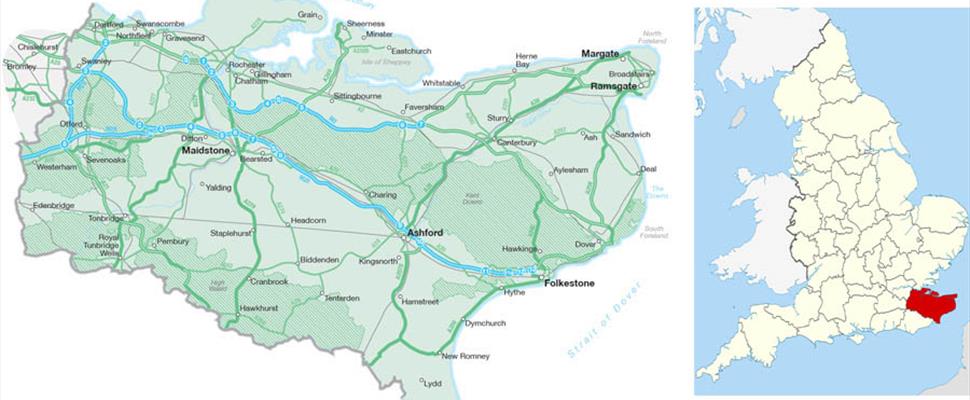 Map Of England Showing Kent Map Of Kent - Visit South East England