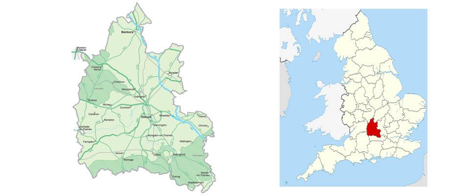 Map Of Oxford And Surrounding Area Map Of Oxfordshire - Visit South East England