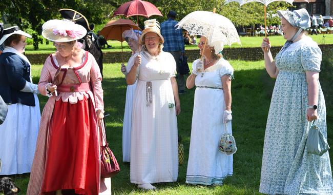 Ladies in Regency dress