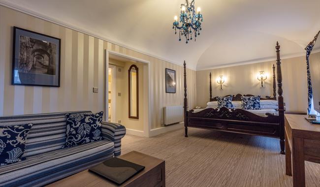 One of the bedrooms at the Royal Winchester Hotel, Winchester