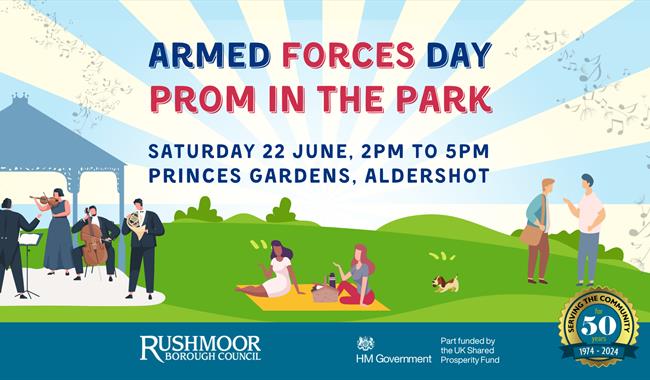 Armed Forces Day Prom in the Park, Saturday 22 June, 2pm to 5pm, Princes Gardens, Aldershot, Free