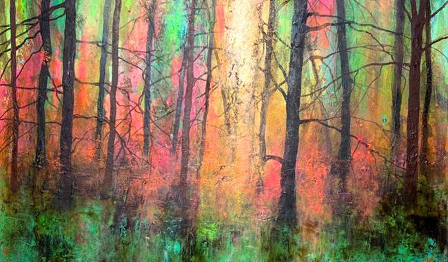 Abstract Forest Painting