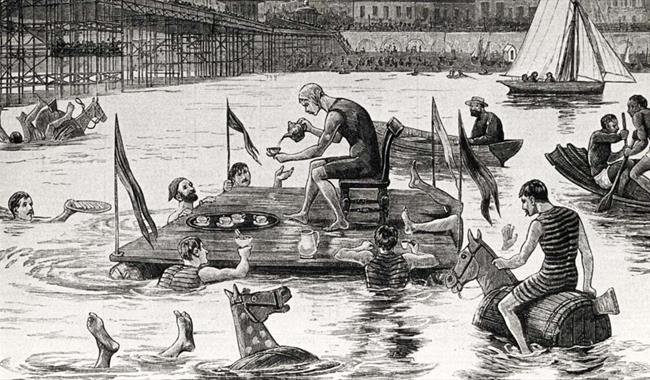 Image: Aquatic Tea Party by the West Pier © Brighton Swimming Club