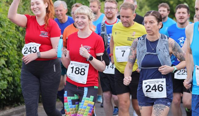 Runners at Ashford Striders 10k
