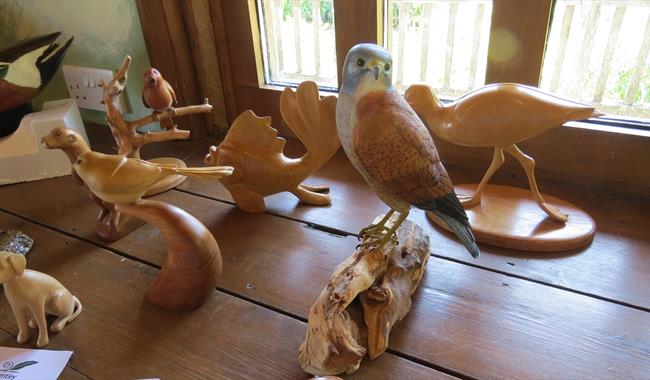 Bentley Wildlife Wood Carvers display