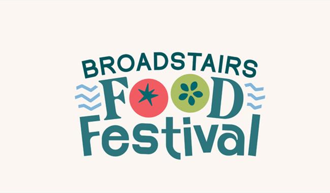 Colourful Broadstairs Food Festival logo with fruit as some letters
