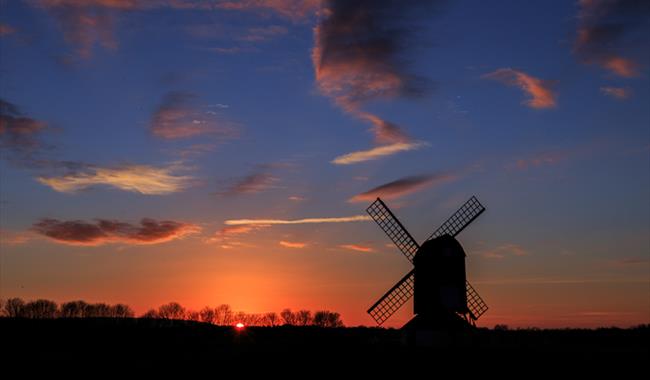 Windmill at sunset