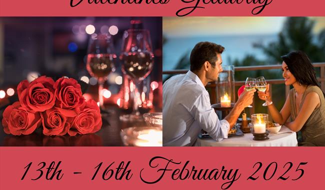 Romantic 4 Course Valentine's Dinner at the Award Winning AA Rosette Glaze Restaurant