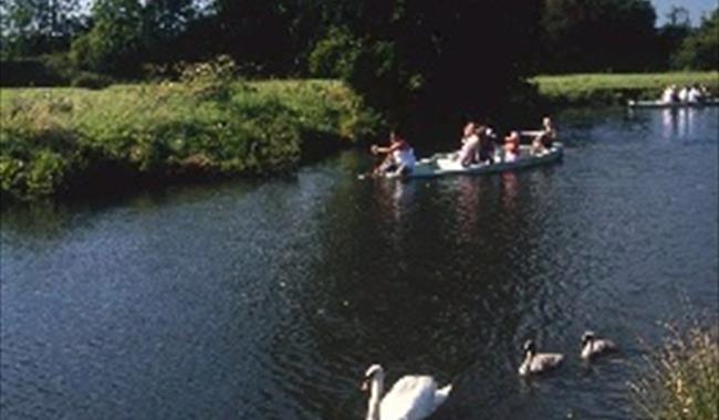 Pretty river in village of Barcombe, East Sussex