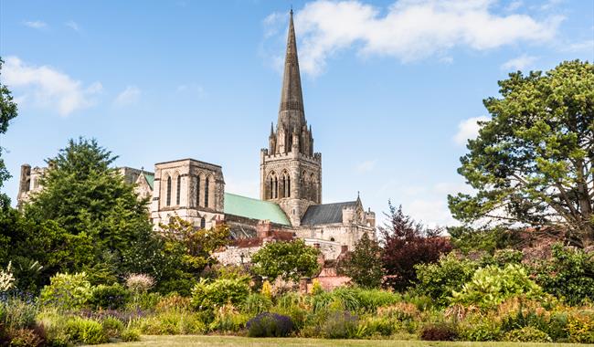 Image looking over the historic Chichester Cathedral, West Sussex