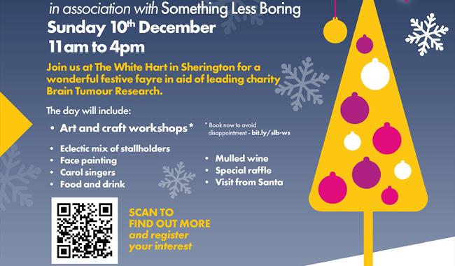 Brain Tumour Research Christmas Fayre at The White Hart in association with Something Less Boring