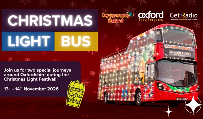Christmas Light Bus at the Christmas Light Festival
