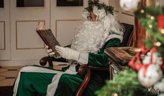 Father Christmas onboard HMS Warrior Credit NMRN