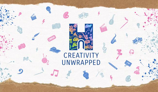 Logo for Heritage Open Days 2023, with the tagline Creativity Unwrapped - Copyright Heritage Open Days