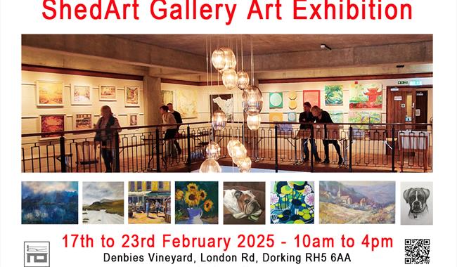 A collection of paintings by the ShedArt group of artists.