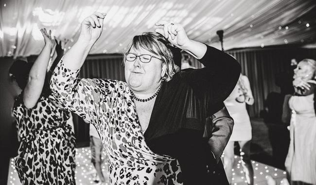 Dancing at Oakley Hall's Tribute Night