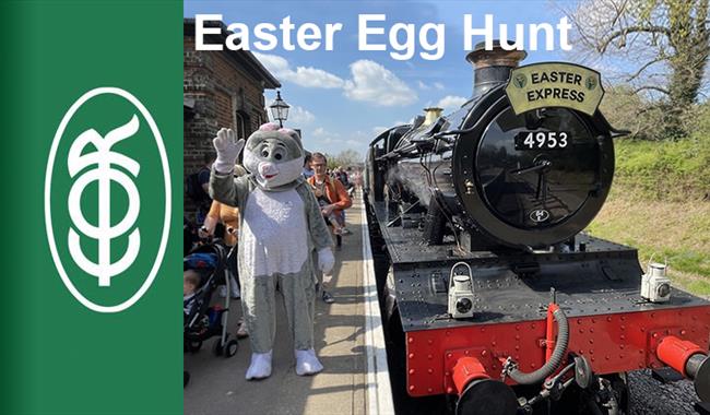 Bertie Bunny at the Great Epping Ongar Railway Easter Egg Hunt