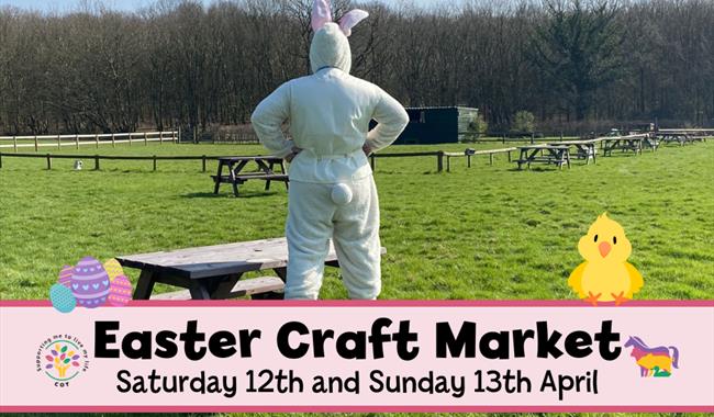 Easter bunny looking away from camera with hands on hips