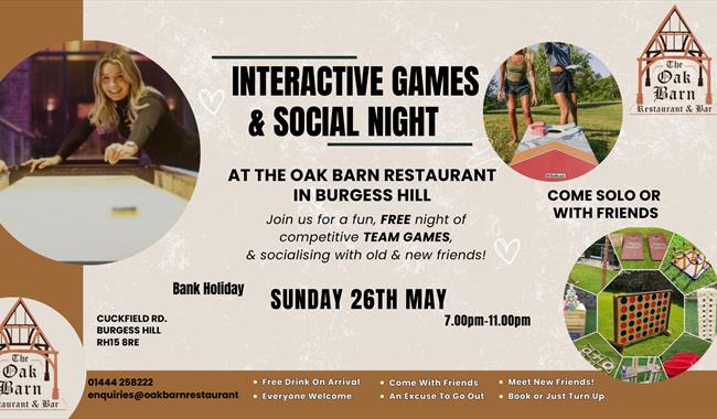The Oak Barn Interactive & Social Games Night!