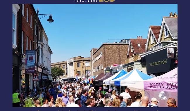 Row of stalls at Southsea Food Festival