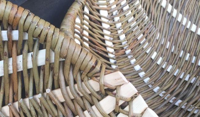 a woven frame basket