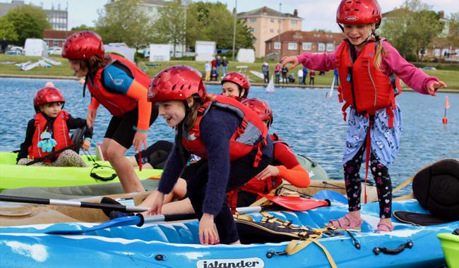 Children having fun at Gosport Marine Festival 2024