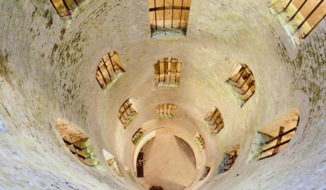 View looking down the Grand Shaft in Dover, Kent