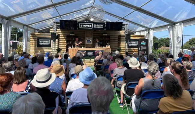 Hugh Fearnley-Whittingstall on the Chefs stage at The Great Wight Bite, food and drink festival, Cowes, Isle of Wight, event, what's on - Credit: IOW