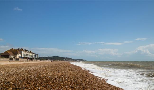 Hythe Beach in Kent