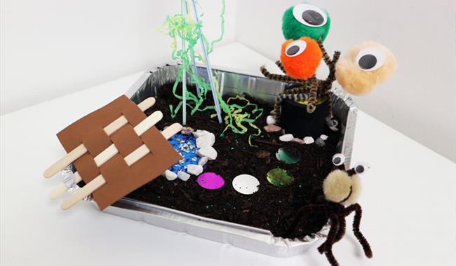 An image of a craft garden made by a child