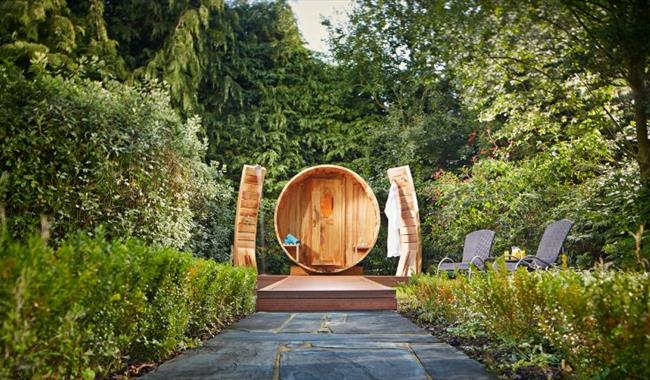 conic Barrell Sauna at Utopia Spa inside Alexander House Hotel