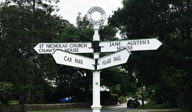 Signpost taken in Chawton, Hampshire