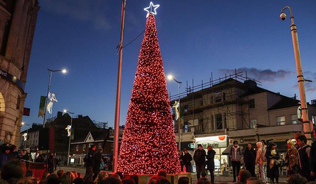 Eastbourne's Interactive LED Christmas Tree