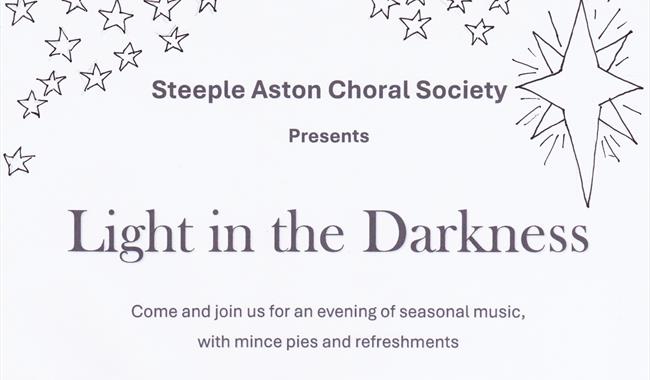 Stars and candles symbolising theme of concert