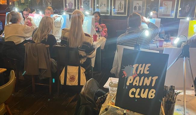 Painting party set up